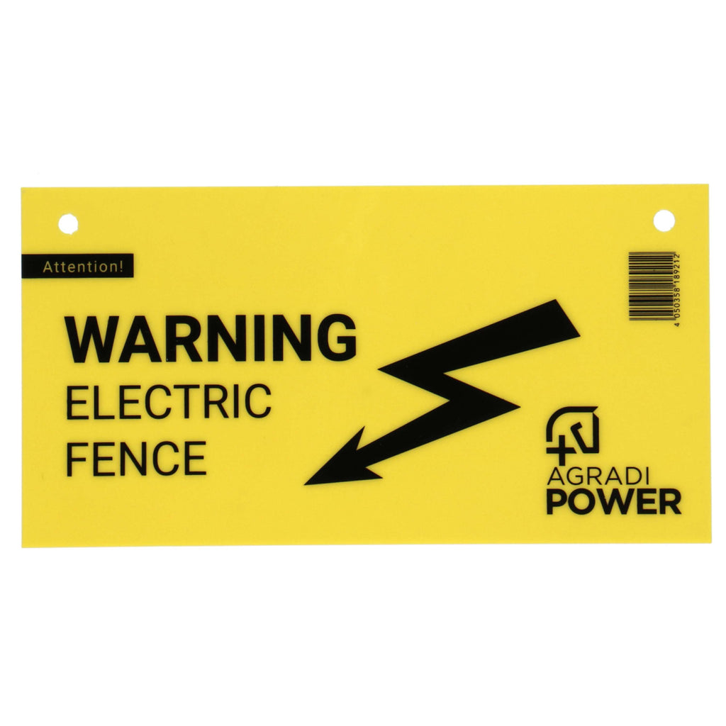 Agradi Cartel de Advertencia Eléctrica Power Amarillo