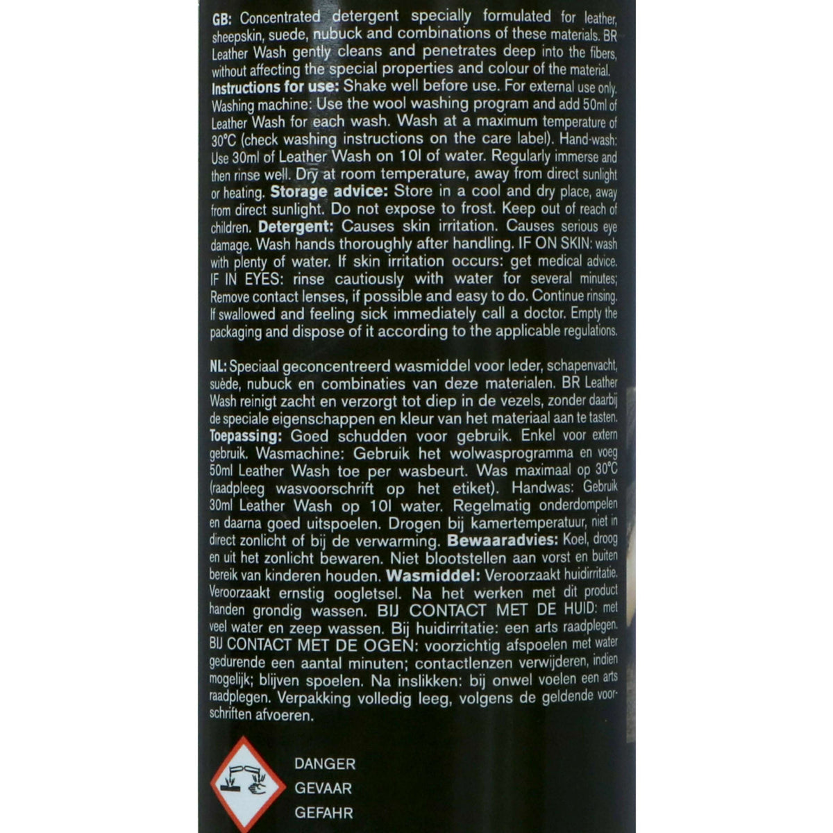 BR Limpiador de Cuero En frasco con tapón dosificador