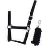 Riding World Juego de Cabestro Club con Cuerda Negro