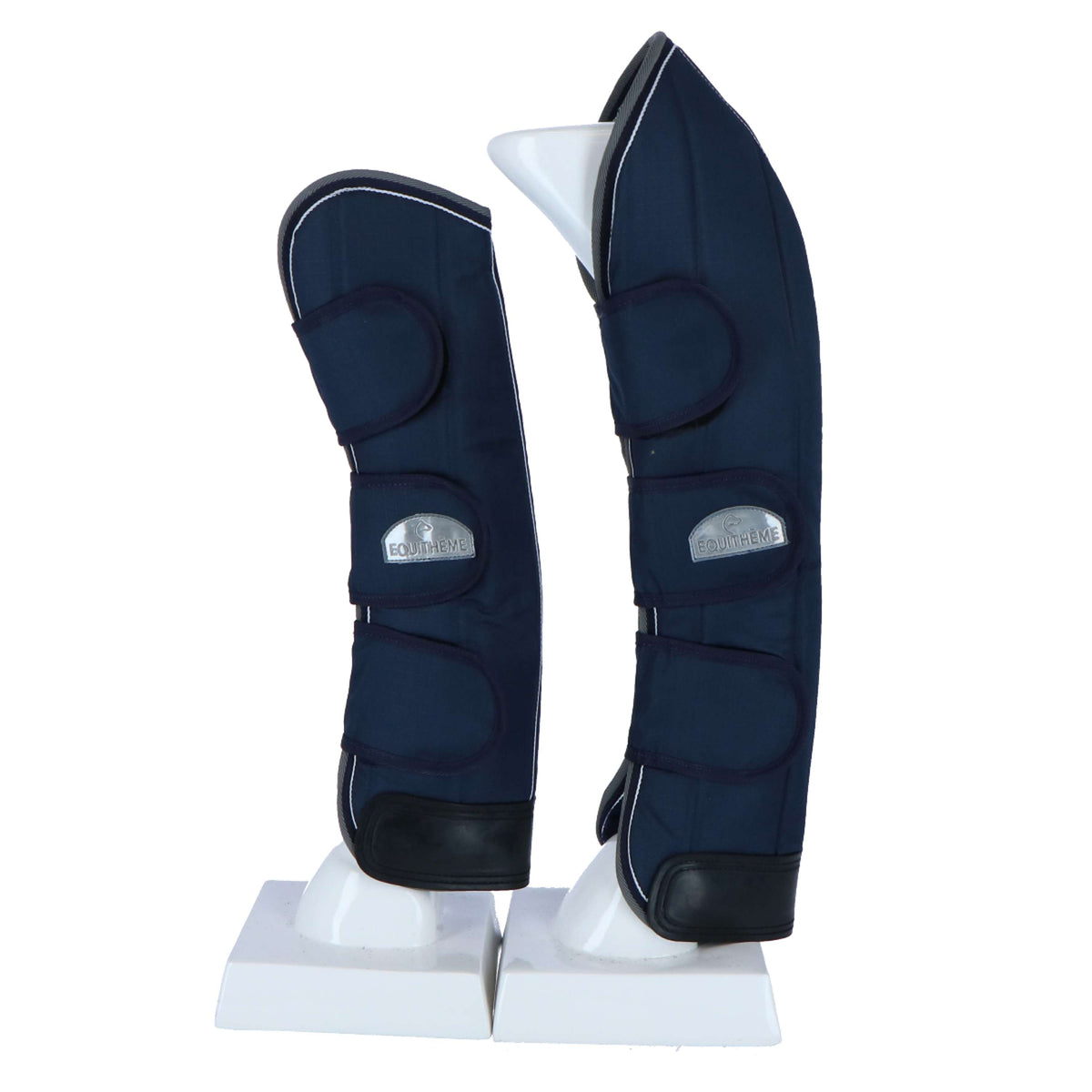 EQUITHÈME Protectores de transporte 600D Azul marino gris blanco