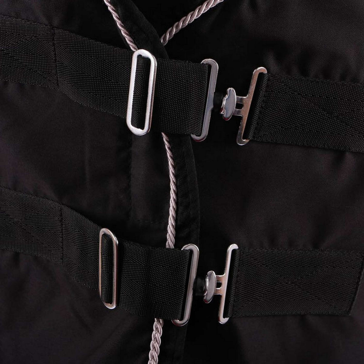 EQUITHÈME Manta de Verano Chic Negro/Plata