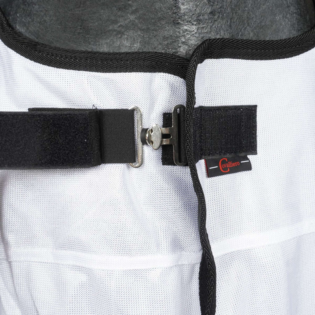 RugBe by Covalliero Manta Antimoscas SuperFly con cuello Blanco