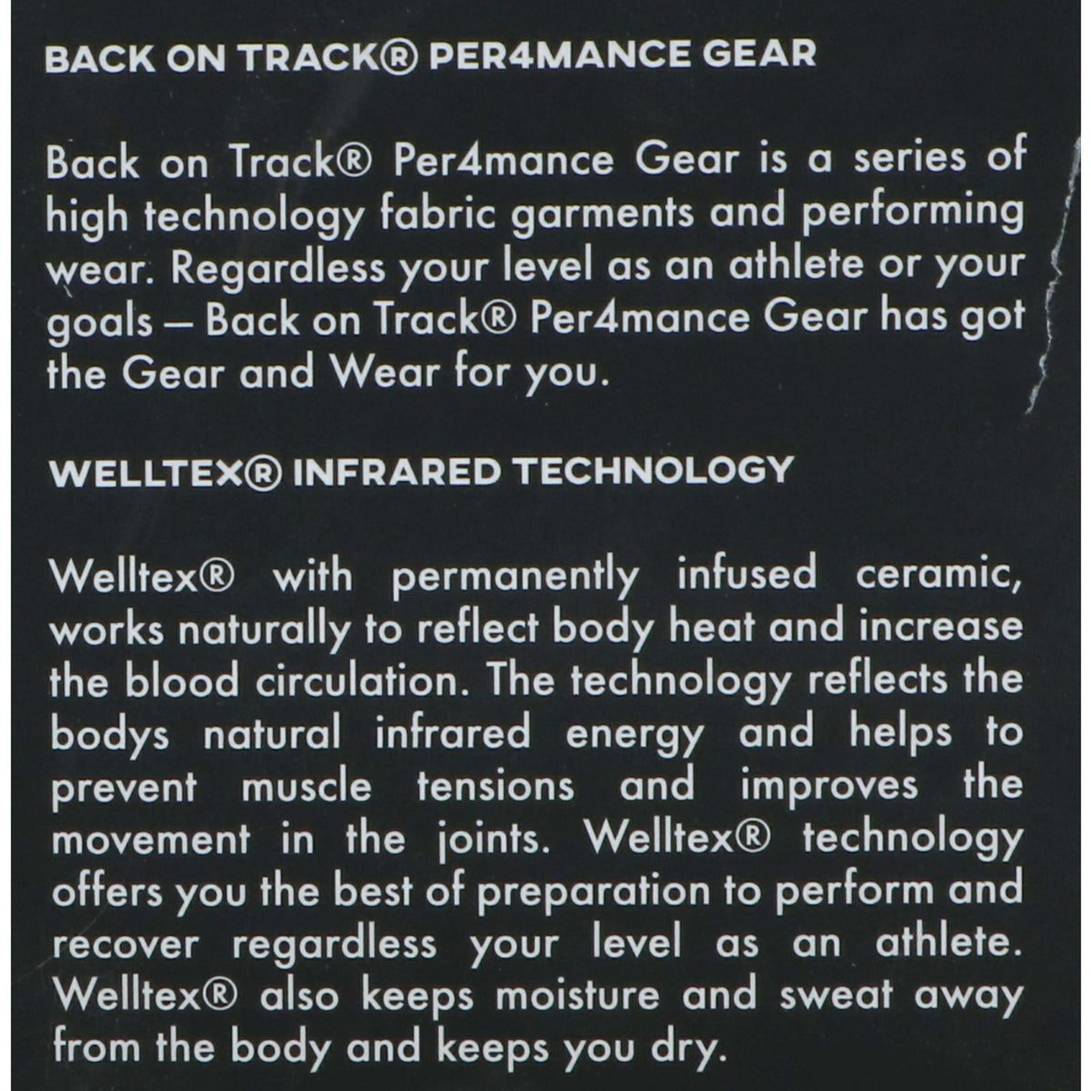 Back on Track P4G Welltex Tape Weltex Negro
