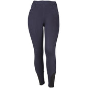 HKM Legging de Equitación Yvi Silicona Asiento Completo Azul oscuro