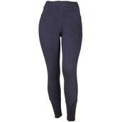 HKM Legging de Equitación Yvi Silicona Asiento Completo Azul oscuro