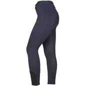 HKM Legging de Equitación Yvi Silicona Asiento Completo Azul oscuro