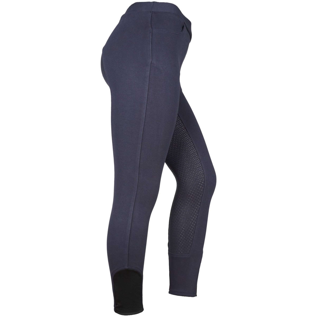 HKM Legging de Equitación Yvi Silicona Asiento Completo Azul oscuro