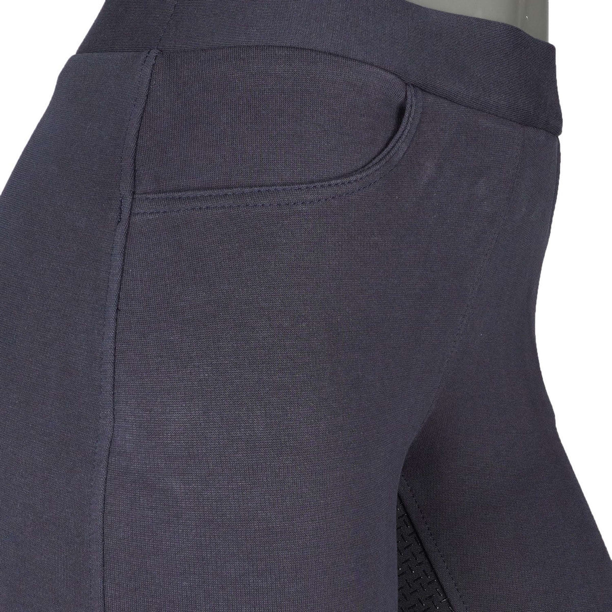 HKM Legging de Equitación Yvi Silicona Asiento Completo Azul oscuro