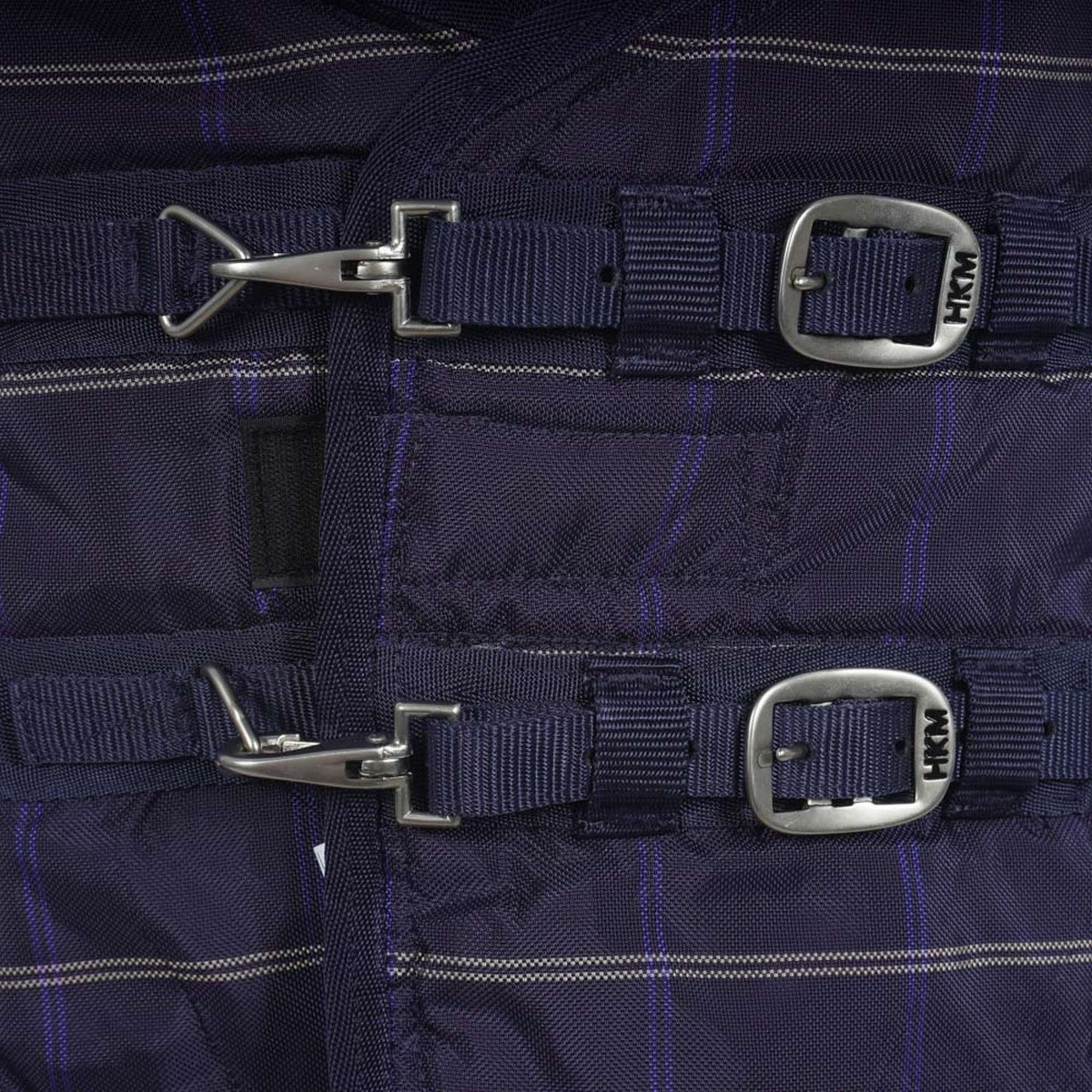 HKM Manta de cuadra de invierno 200g Algodón 1200D Azul oscuro HKM Manta de cuadra de invierno 200g Algodón 1200D Azul oscuro