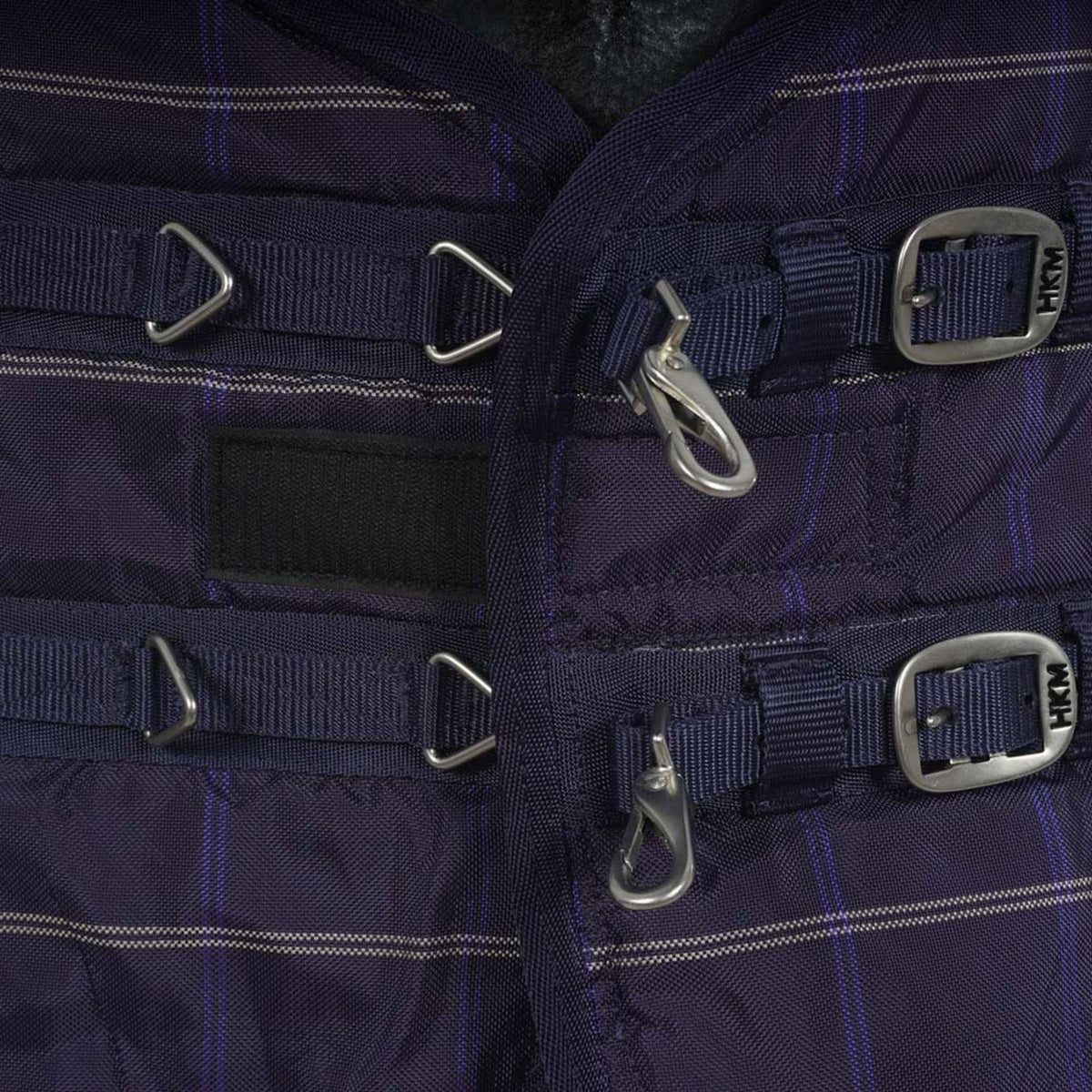 HKM Manta de cuadra de invierno 200g Algodón 1200D Azul oscuro