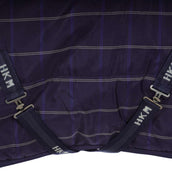 HKM Manta de cuadra de invierno 200g Algodón 1200D Azul oscuro