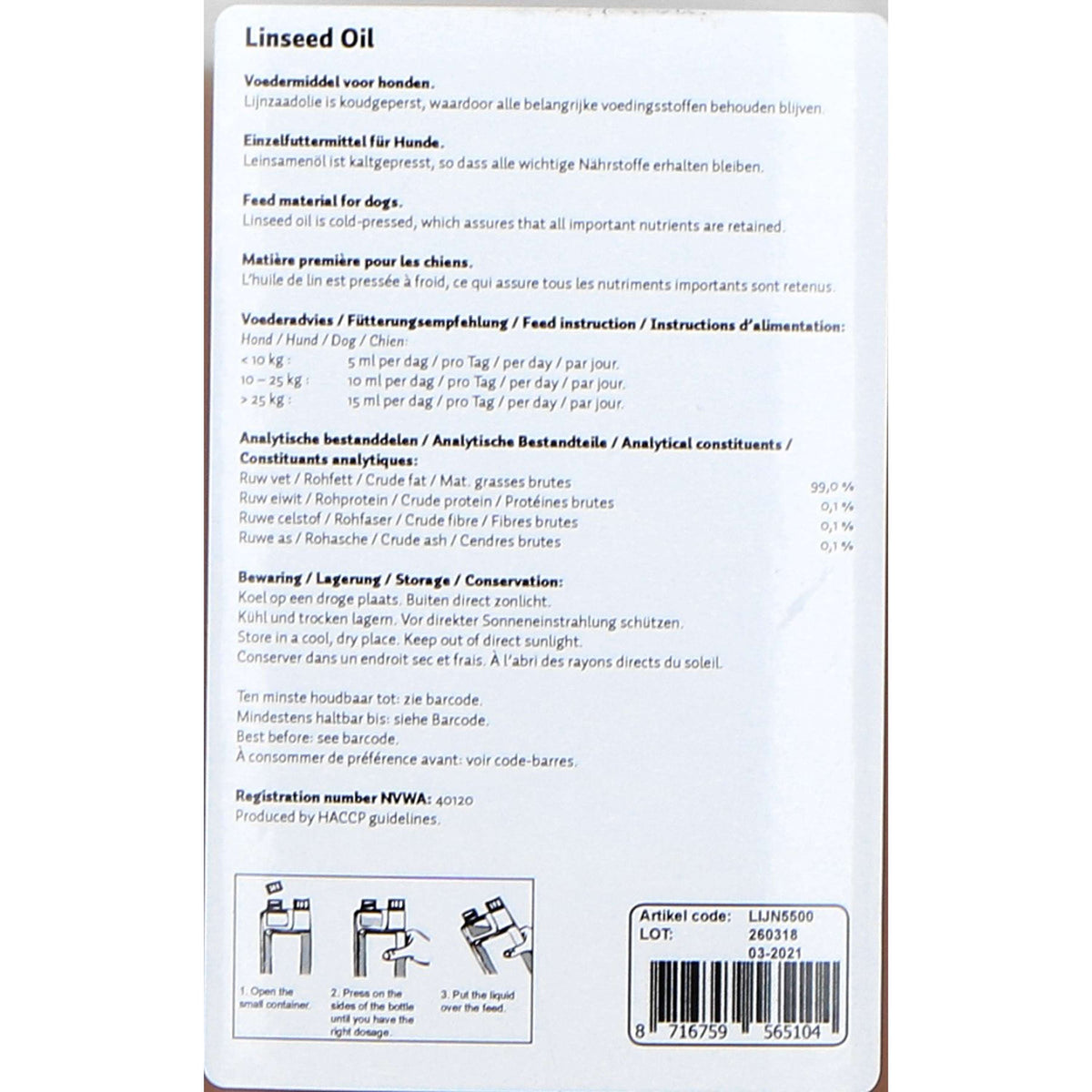 Excellent Aceite de Linaza Voor Honden