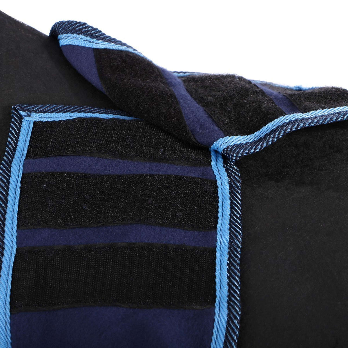 Riding World Manta de ejercicio Fleece Navy/Azul claro