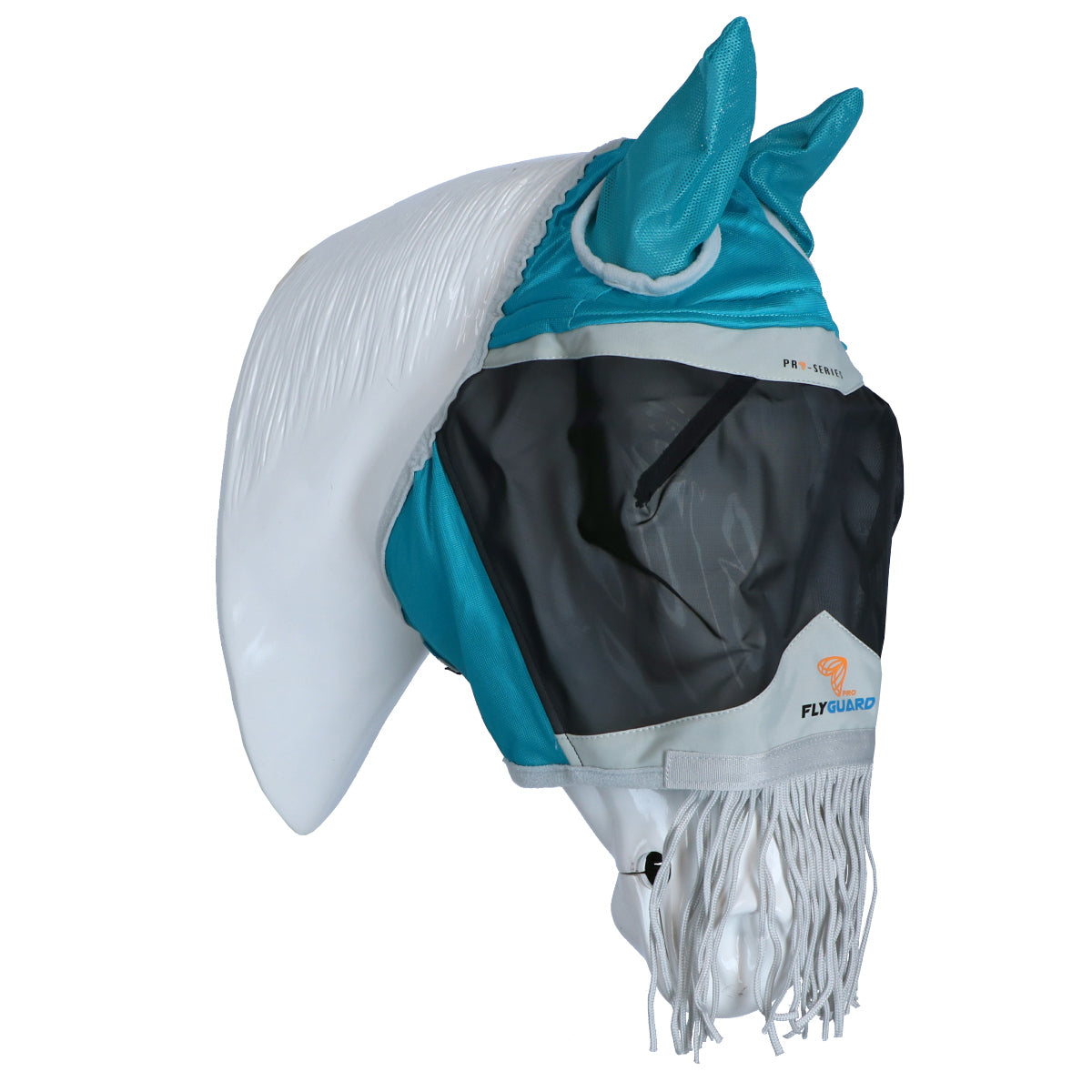 Shires Máscara Antimoscas Con flecos en la nariz Teal