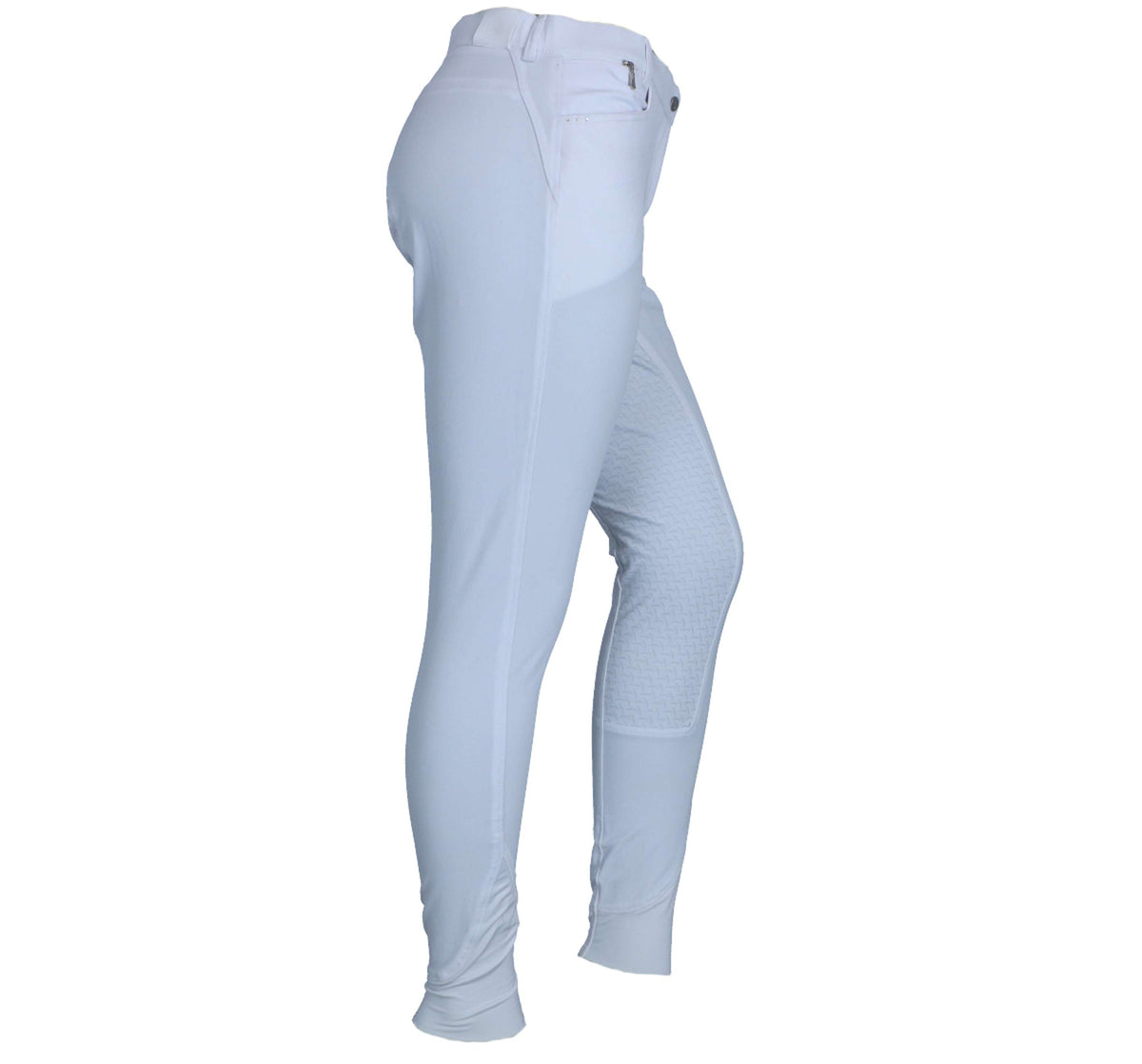 BR Pantalones de Competición Limerick Asiento de Silicona Blanco