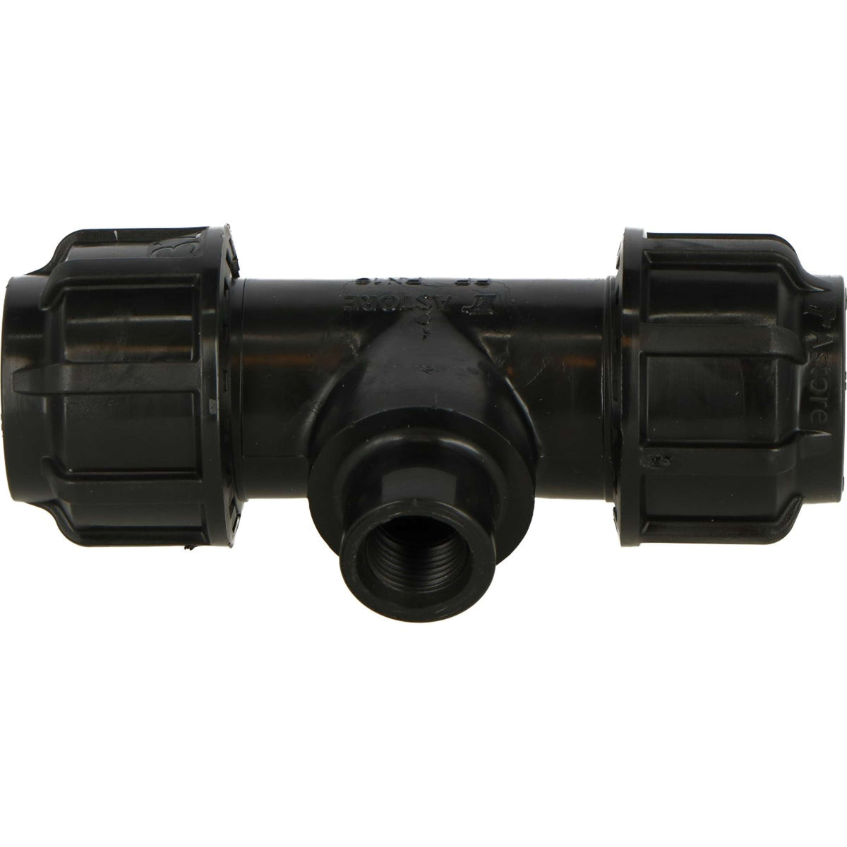 Jason Conector en T 90 PP DVGW/KIWA/WRAS CrimpxInteriorxCrimp Negro/Azul