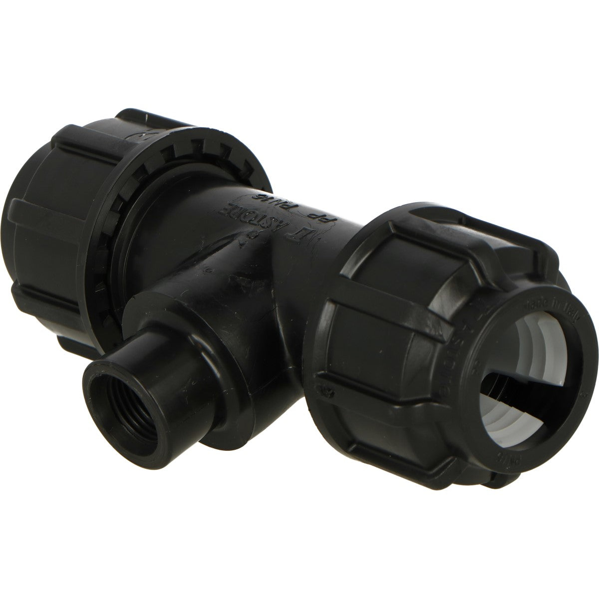 Jason Conector en T 90 PP DVGW/KIWA/WRAS CrimpxInteriorxCrimp Negro/Azul
