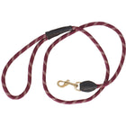 WeatherBeeta Dog Lead Cuerda De Cuero Burgundy/Brown