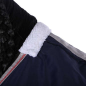 WeatherBeeta Respaldo estable mediano Lite ComFiTec Colcha de canal 210D con cuello estándar Navy/Plata/Rojo