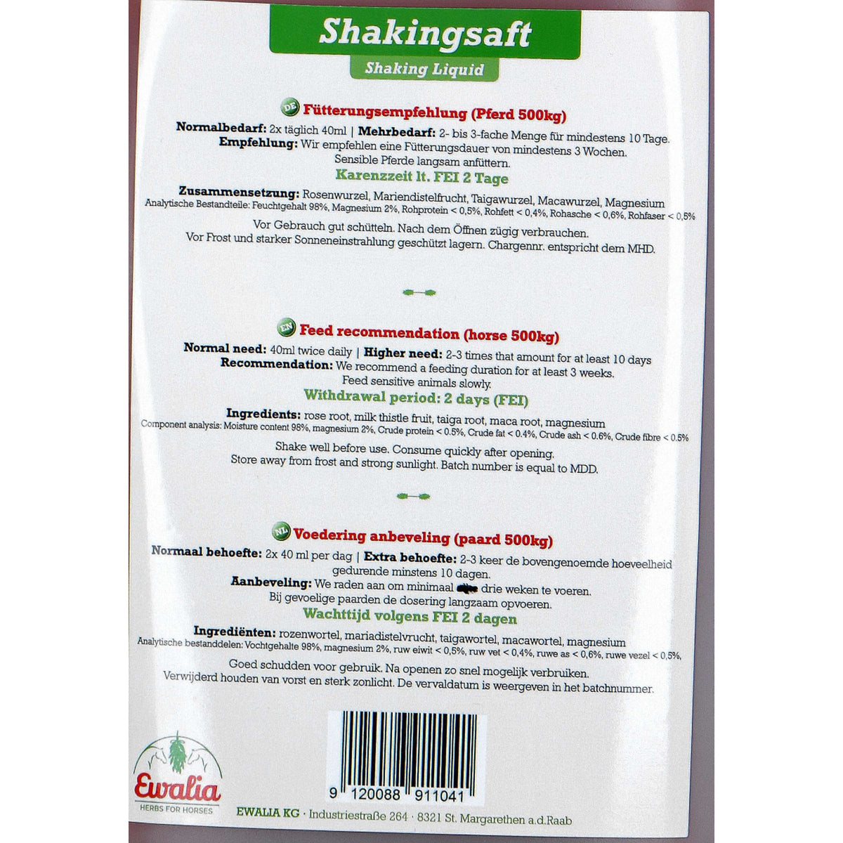 Ewalia Líquido agitador