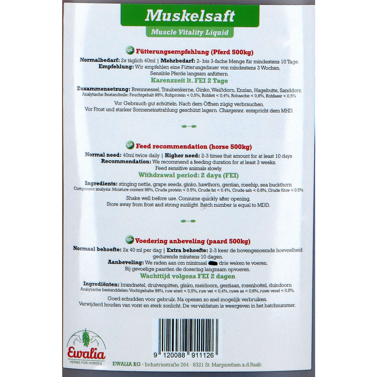 Ewalia Líquido de vitalidad muscular