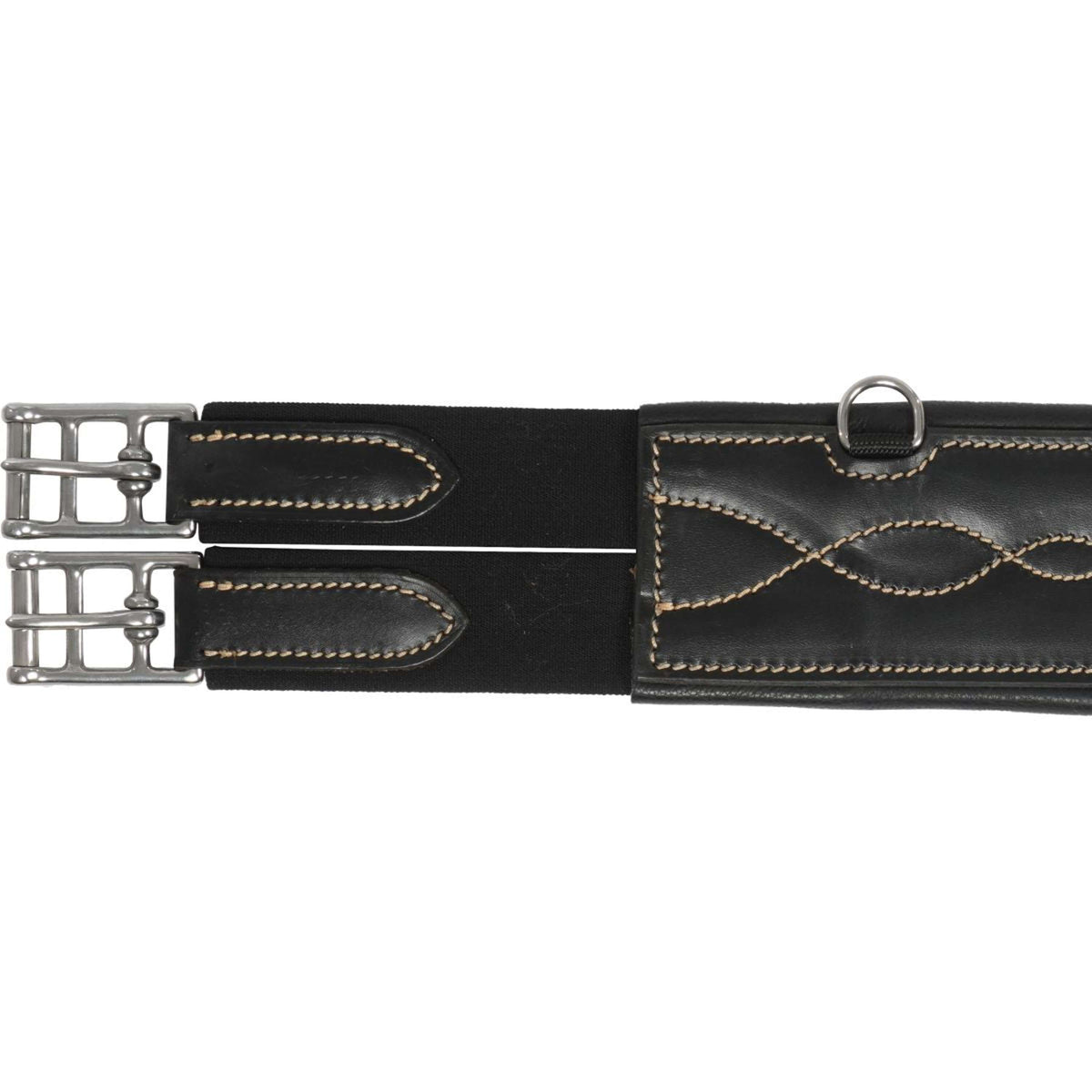 LJ-Leathers Cincha Leder Anatomisch Negro