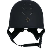 Charles Owen Casco de Seguridad MS1 Cráneo de jockey profesional Negro