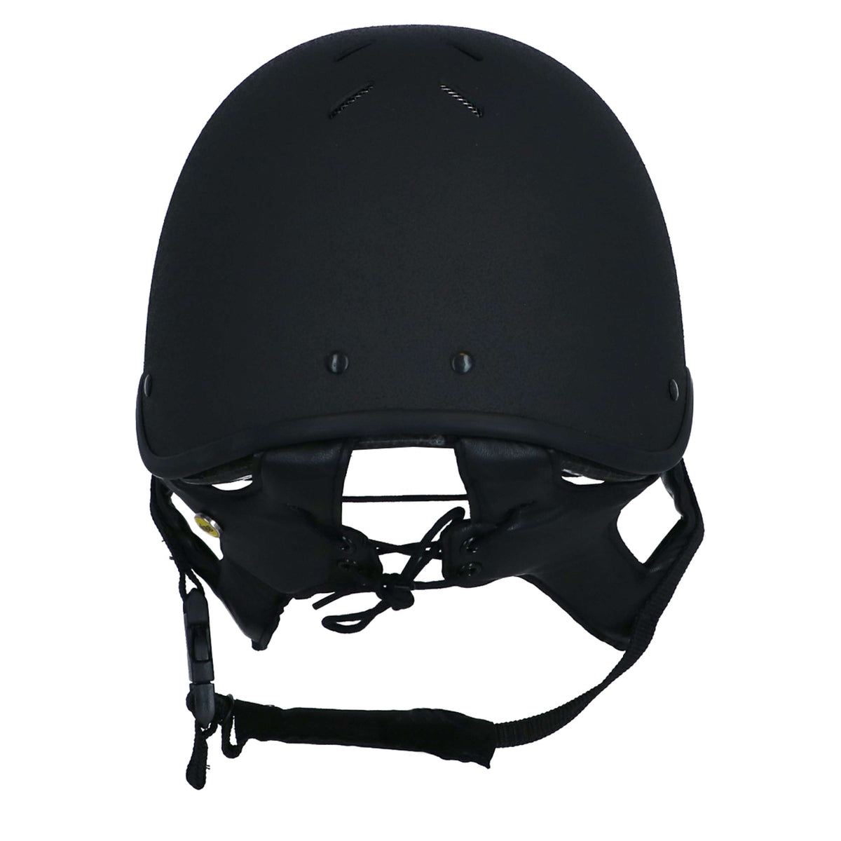 Charles Owen Casco de Seguridad MS1 Cráneo de jockey profesional Negro