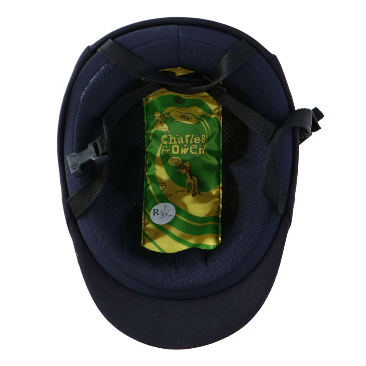 Charles Owen Casco de Seguridad YR8 Ronda central brillante Navy