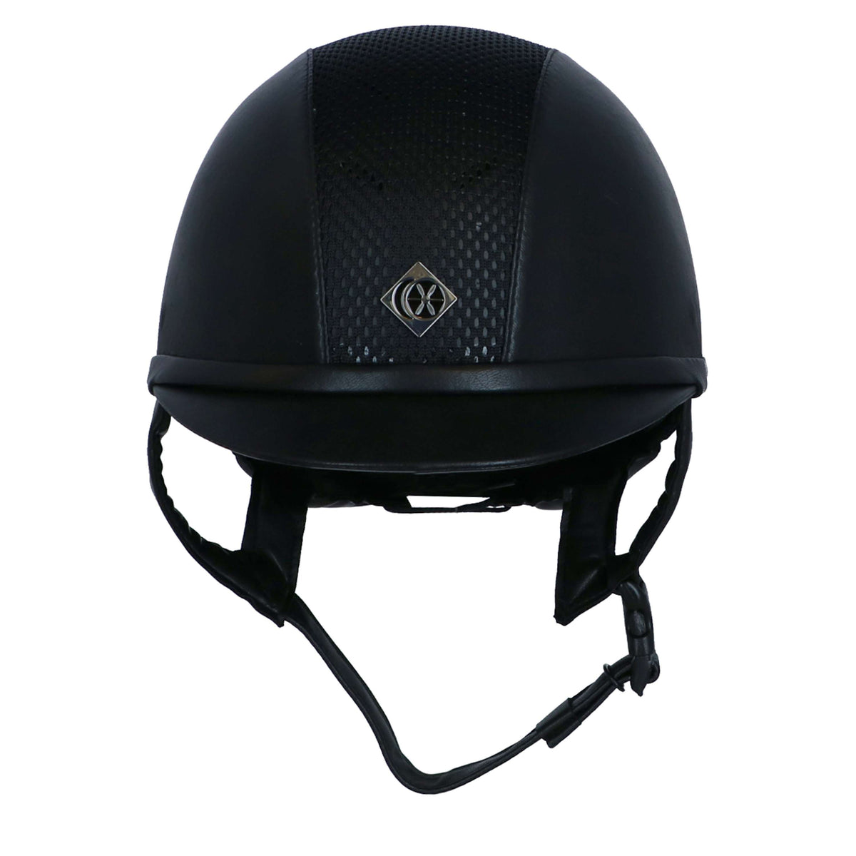 Charles Owen Casco de Seguridad AYR8 PLUS Aspecto de cuero Negro