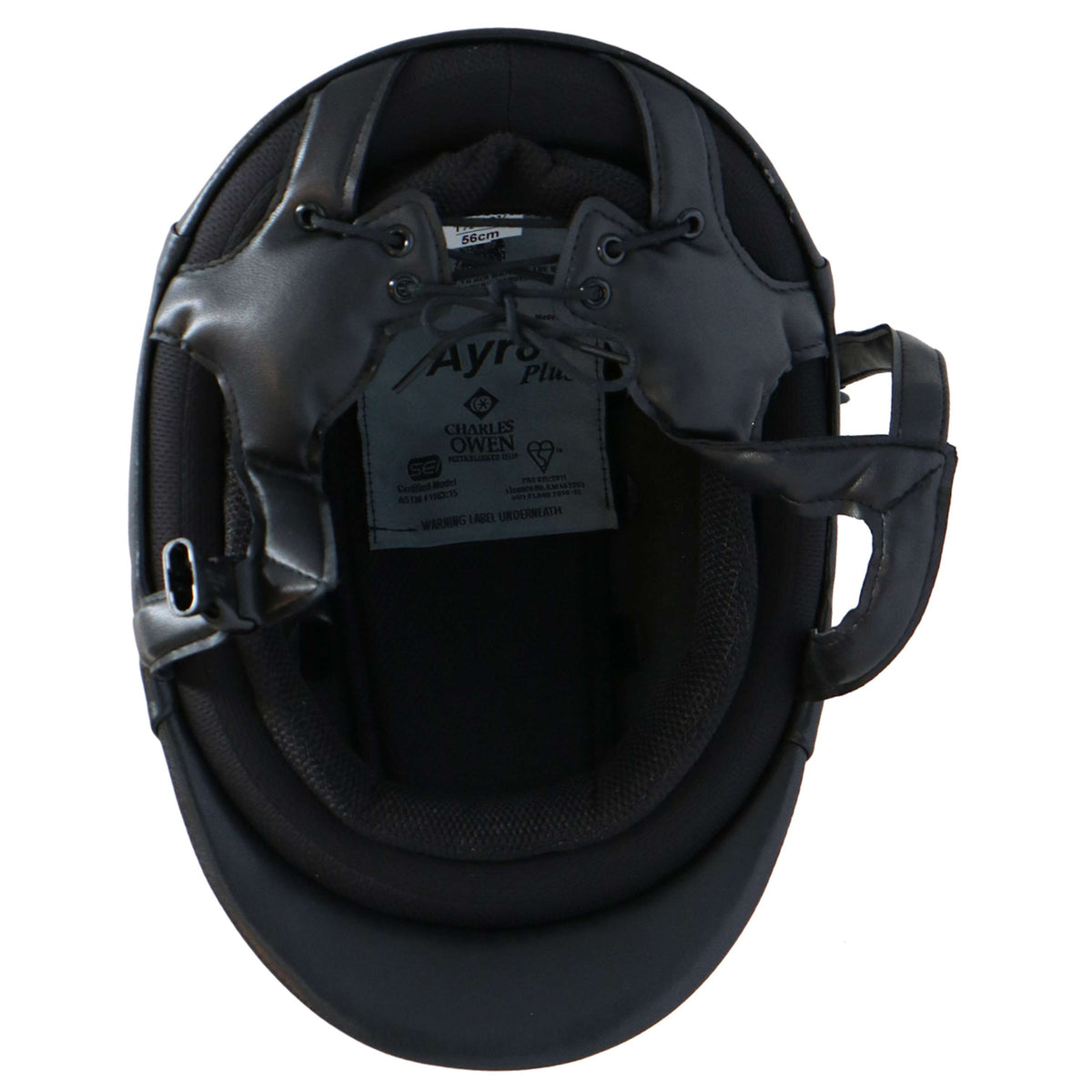 Charles Owen Casco de Seguridad AYR8 PLUS Aspecto de cuero Negro