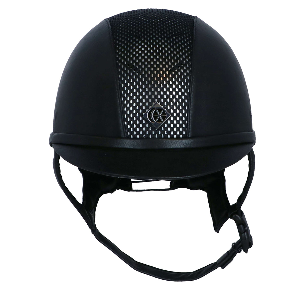 Charles Owen Casco de Seguridad AYR8 PLUS Aspecto de cuero Negro/Plata