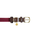 Kentucky Horsewear Halsband Perro Trenzado Nylon Bordeaux