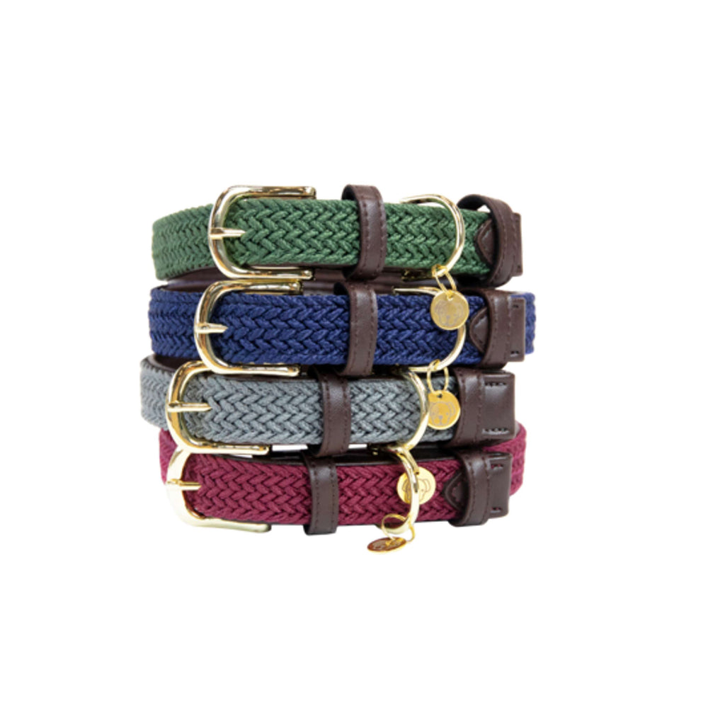 Kentucky Horsewear Halsband Perro Trenzado Nylon Bordeaux