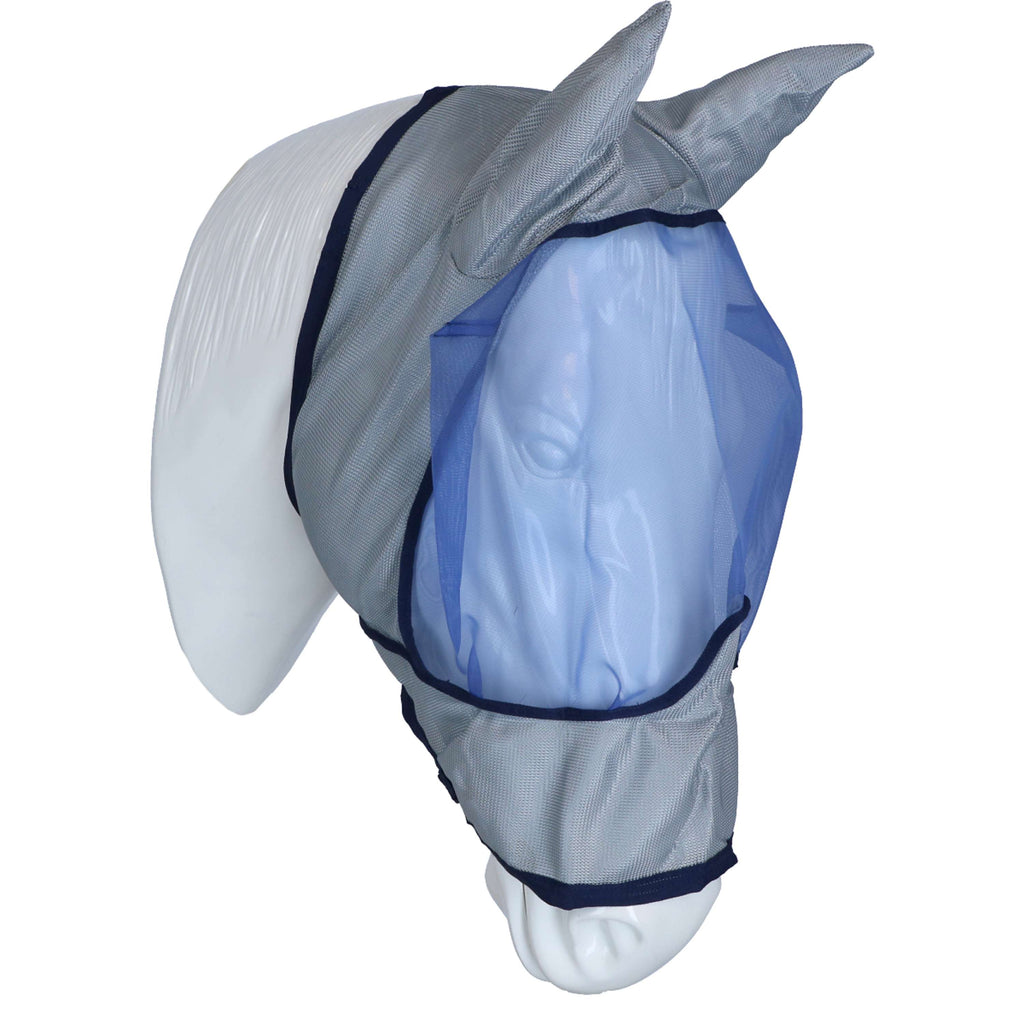 Bucas Buzz-Off Máscara Anti-Moscas Delux con Orejas Azul