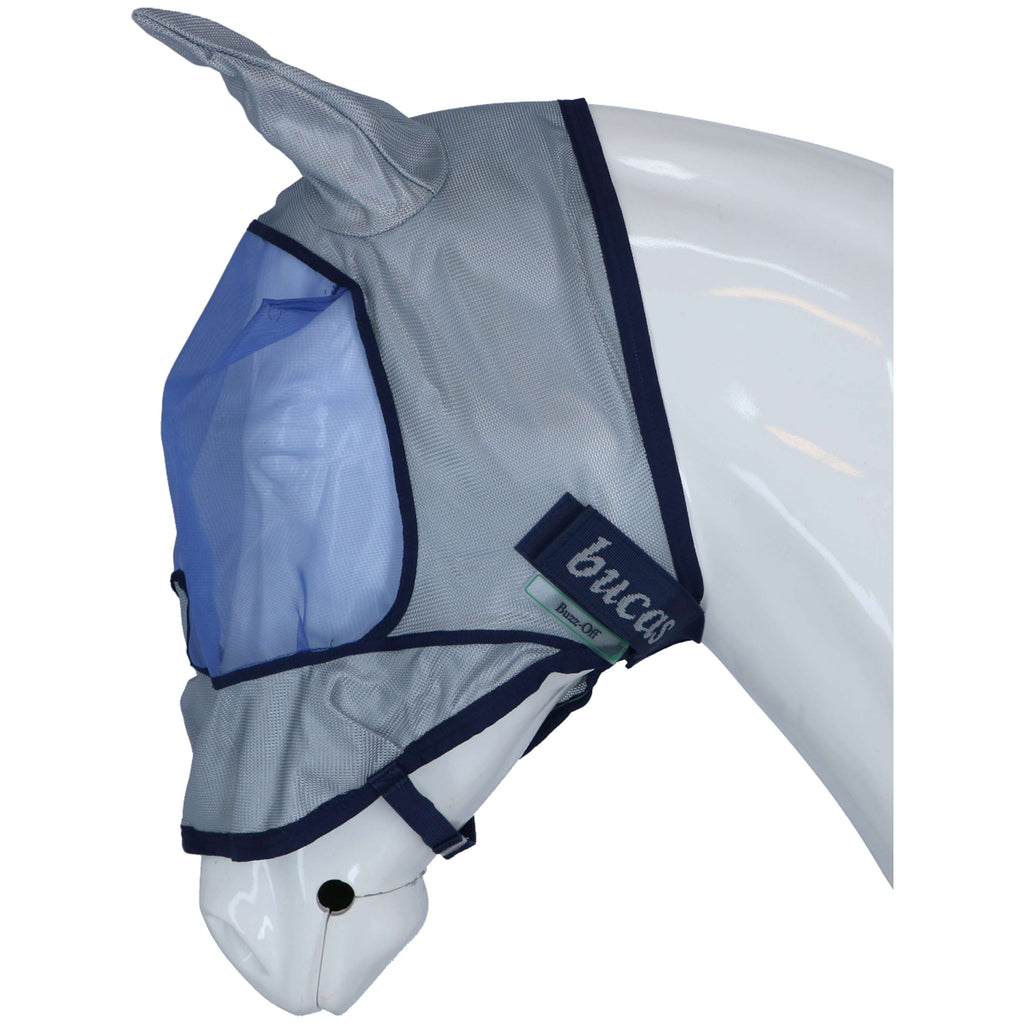 Bucas Buzz-Off Máscara Anti-Moscas Delux con Orejas Azul