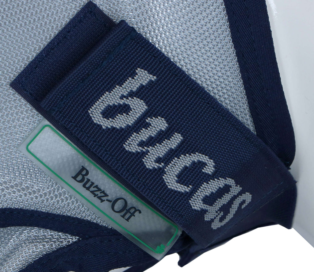 Bucas Buzz-Off Máscara Anti-Moscas Delux con Orejas Azul