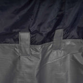 EQUITHÈME Turnout Rug Tyrex con solapa abdominal 600D 0g Marino/Gris Puntos