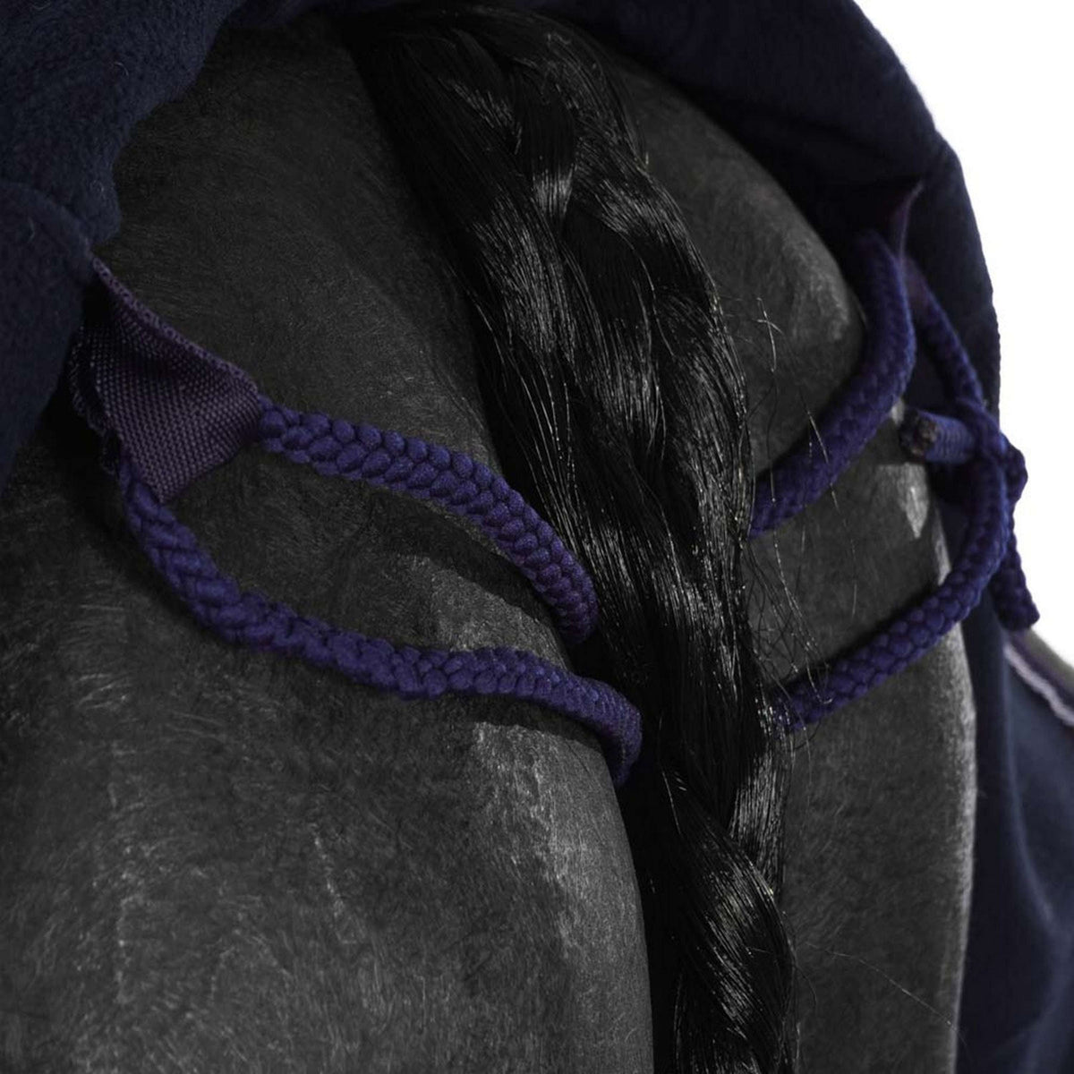 EQUITHÈME Manta de ejercicio Tyrex Forro Polar 600D Marino/Gris Puntos