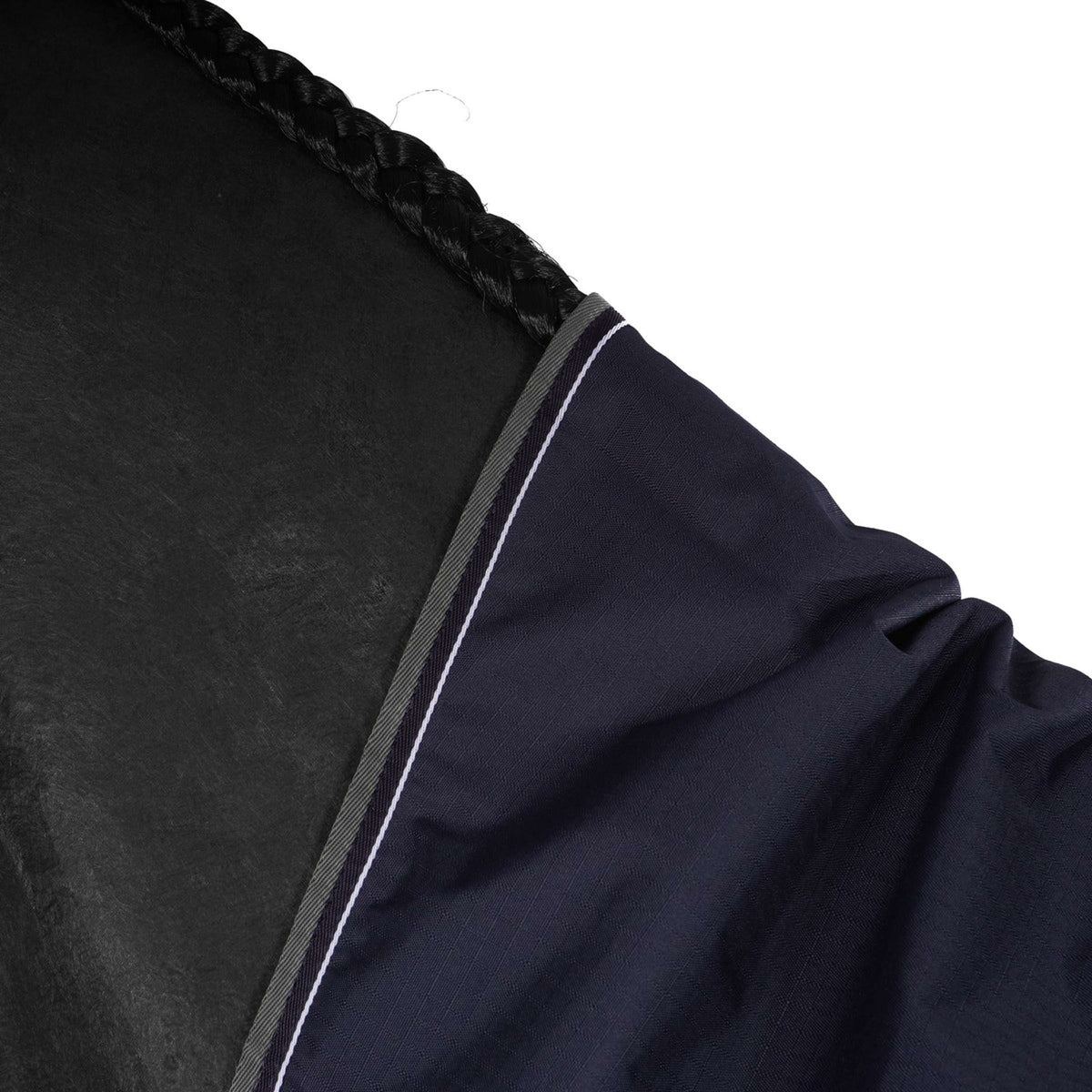 EQUITHÈME Turnout Rug Tyrex Cuello Alto 600D 300g Marino/Gris Puntos