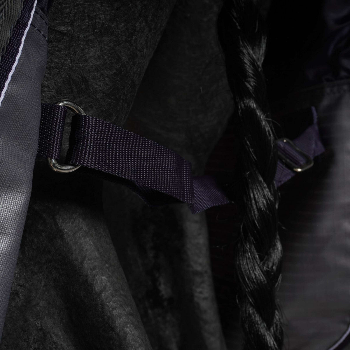 EQUITHÈME Turnout Rug Tyrex Cuello Alto 600D 150g Marino/Gris Puntos