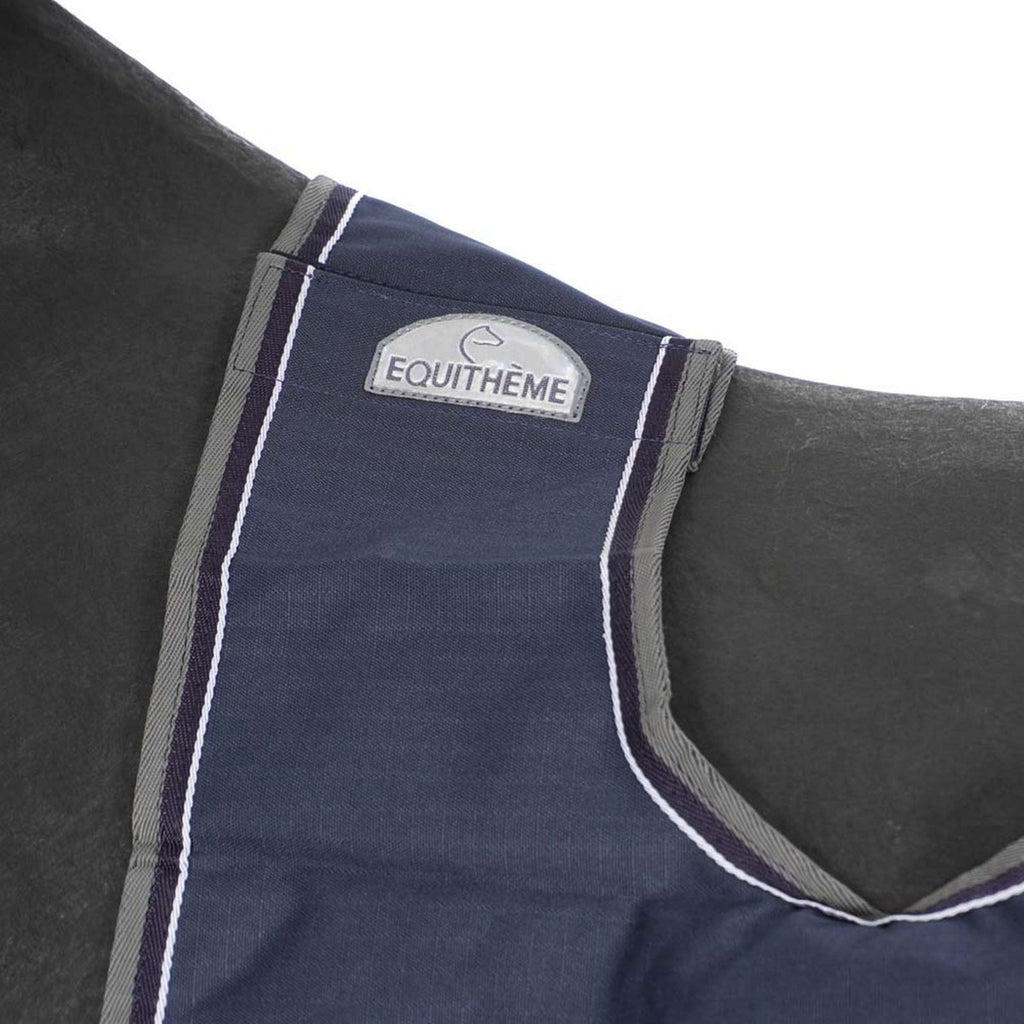 EQUITHÈME Manta de ejercicio Tyrex Polycotton 600D Negro/Azul
