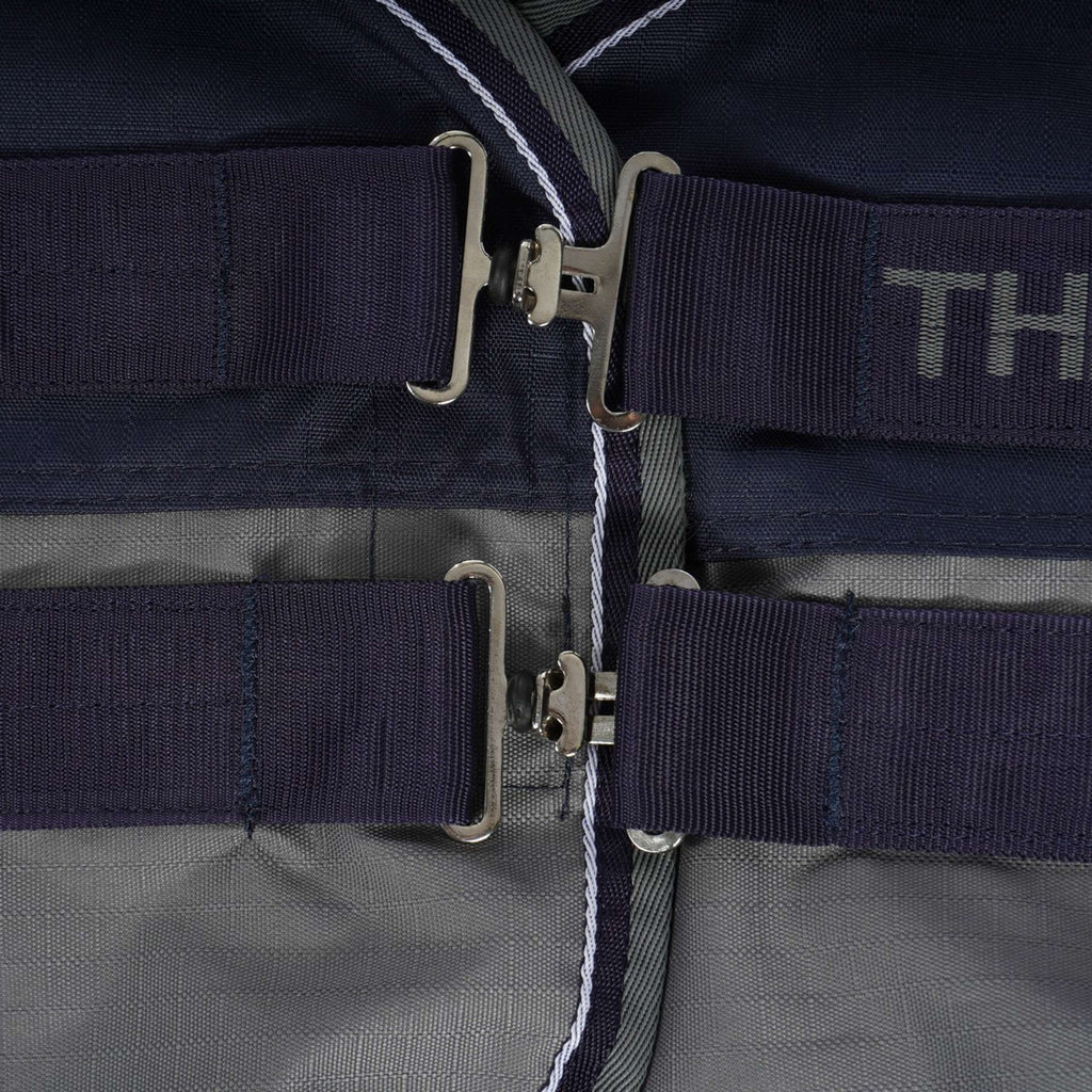 EQUITHÈME Turnout Rug Tyrex 600D 0g Marino/Gris Puntos