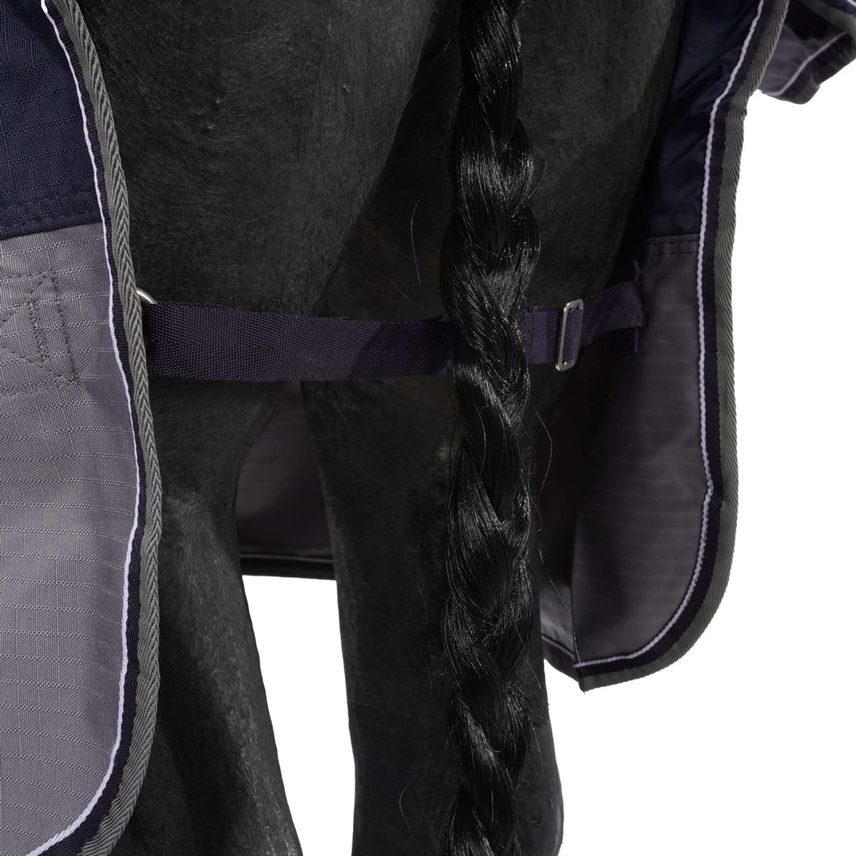 EQUITHÈME Turnout Rug Tyrex 600D 0g Marino/Gris Puntos