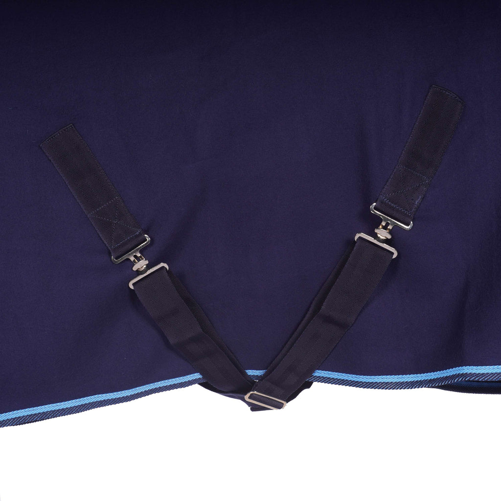 Riding World Manta de Forro Polar Polar con cinchas cruzadas Navy
