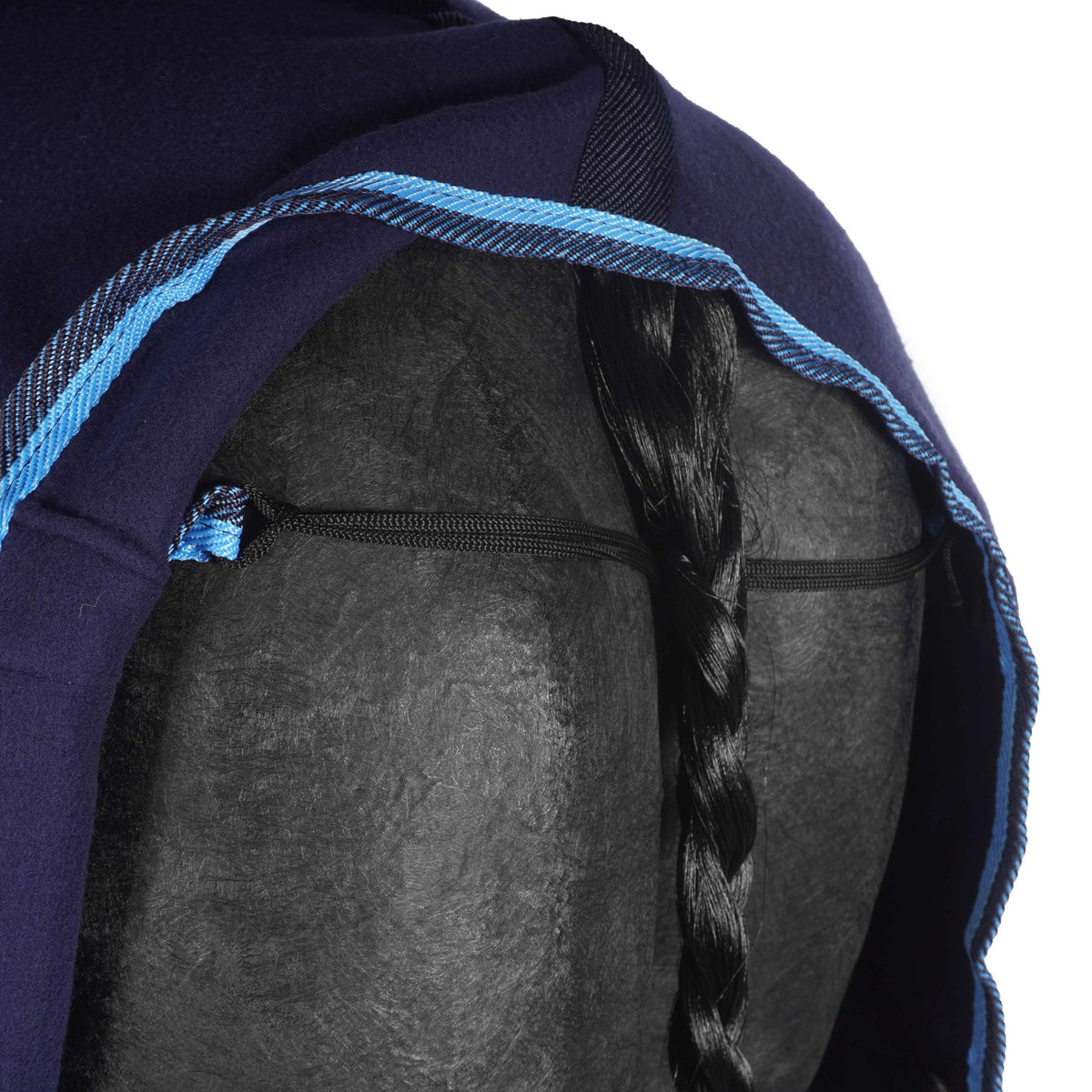Riding World Manta de Forro Polar Polar con cinchas cruzadas Navy