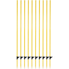 Agradi Power Poste de Fibra de Vidrio Amarillo