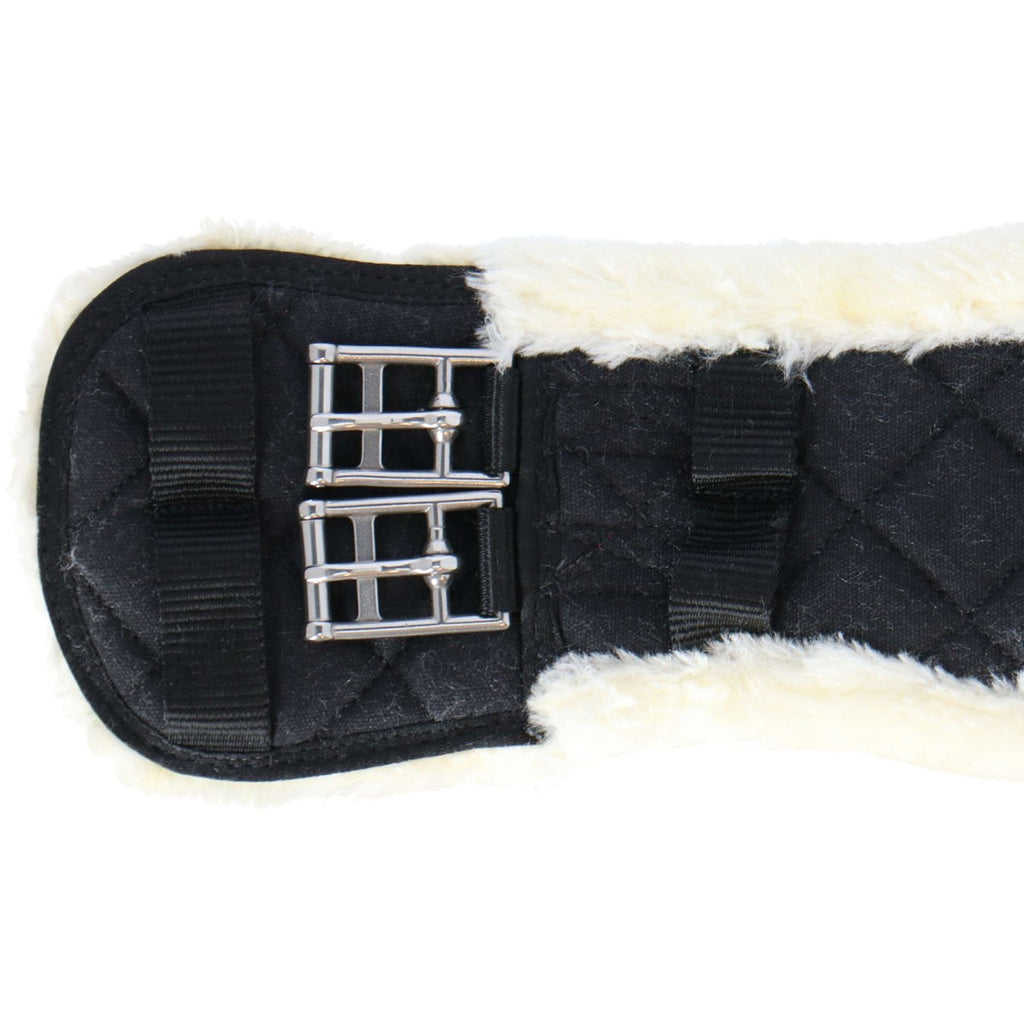 HORKA Cincha de doma Textil con Piel Negro