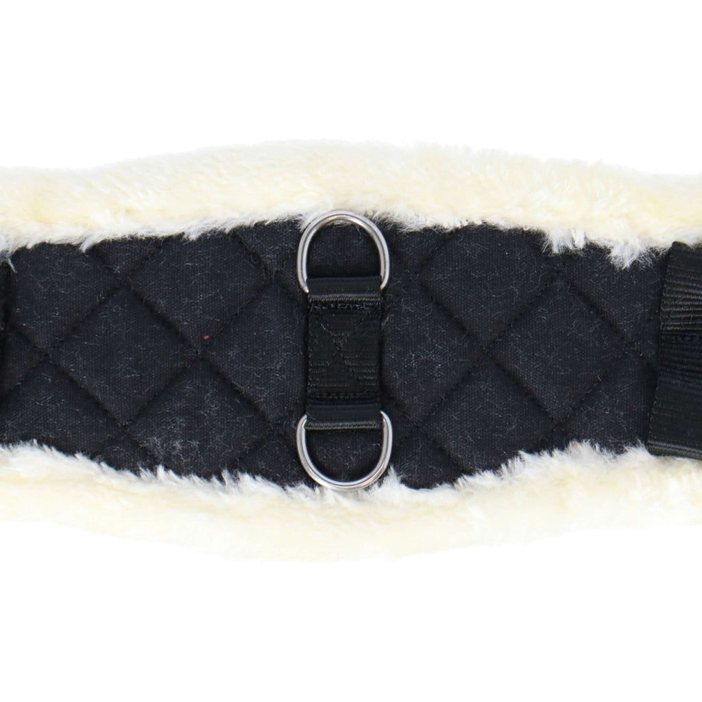 HORKA Cincha de doma Textil con Piel Negro