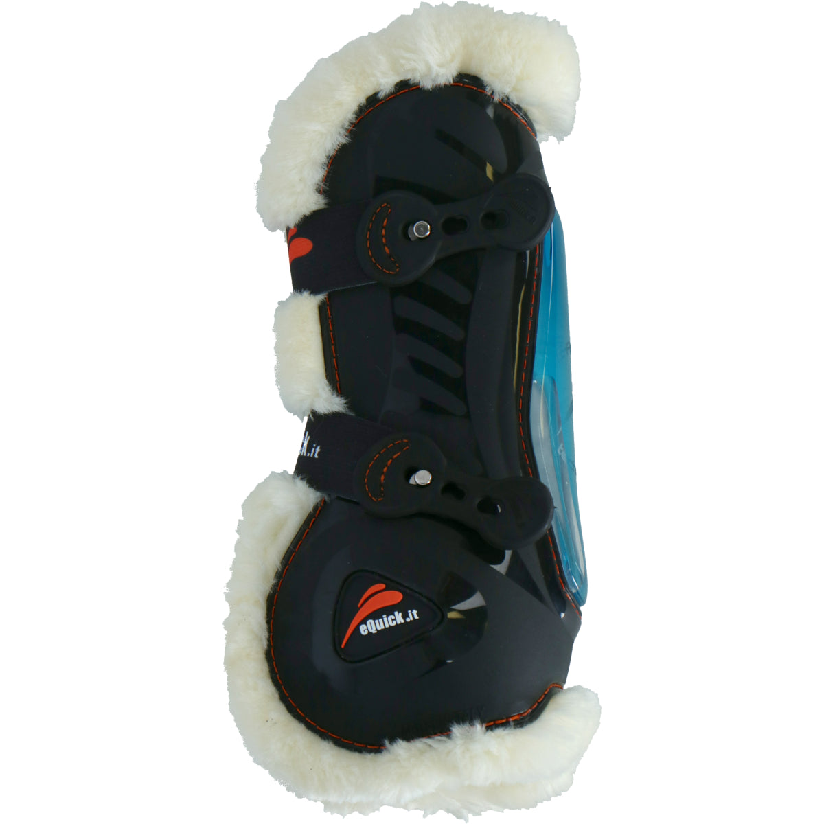 eQuick Botas para tendones eShock Front Fluffy Negro